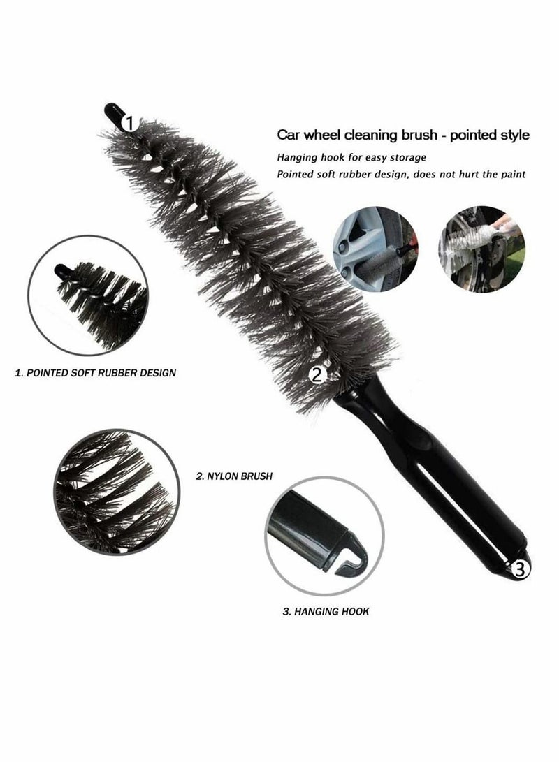 Y&D Ar Wheel Cleaning Brush Set, for Car Alloy and Tyre Cleaning, Rim Cleaner Your Car, Motorcycle or Bicycle Tire Washing Tool(4 Pack) - Image 4