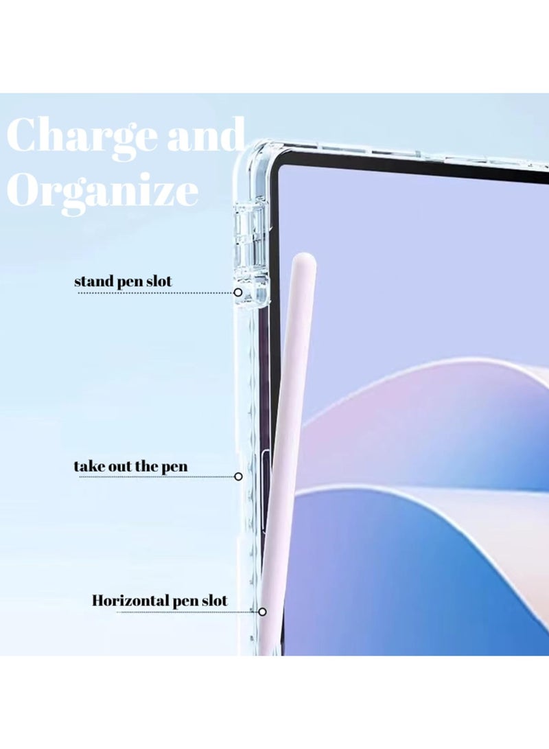 Cover Compatible with Huawei MatePad 11.5s 2024 Case with Pencil Holder, Slim Lightweight TPU Shockproof Cover with Clear Back Silicone Shell Protective for Huawei MatePad 11.5s 2024 (Black) - Image 4