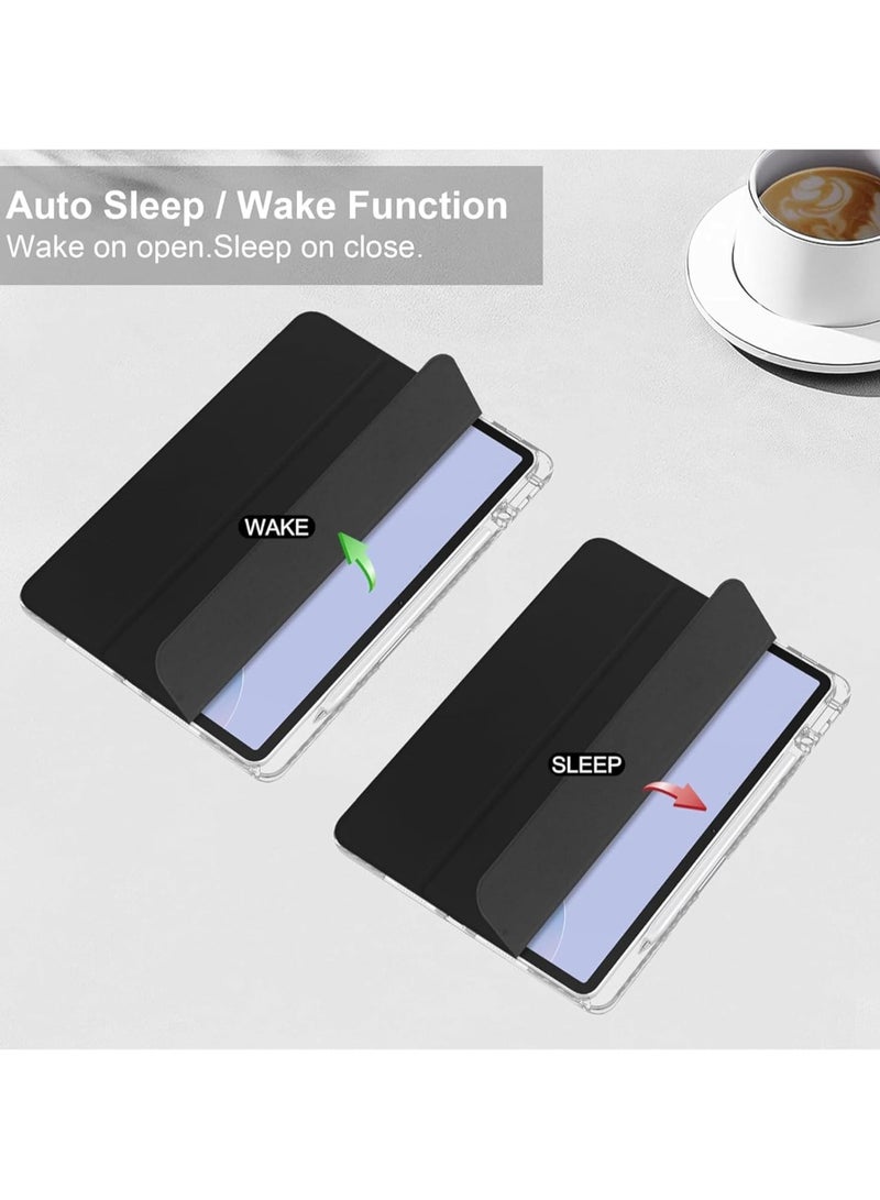 Cover Compatible with Huawei MatePad 11.5s 2024 Case with Pencil Holder, Slim Lightweight TPU Shockproof Cover with Clear Back Silicone Shell Protective for Huawei MatePad 11.5s 2024 (Black) - Image 3