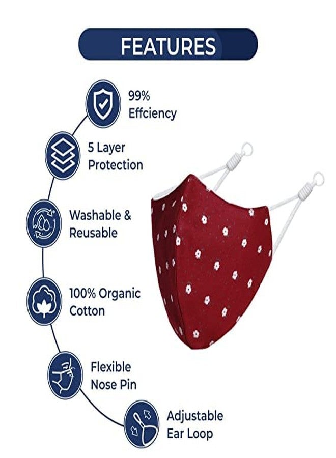 R&P Multi-Color Adjustable Cotton Mask for Kids (3yrs to 7yrs) - Pack of 3 - Image 2