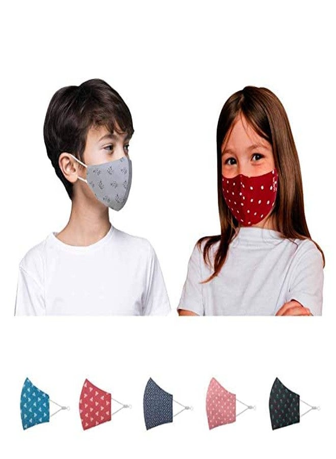 R&P Multi-Color Adjustable Cotton Mask for Kids (3yrs to 7yrs) - Pack of 3 - Image 1