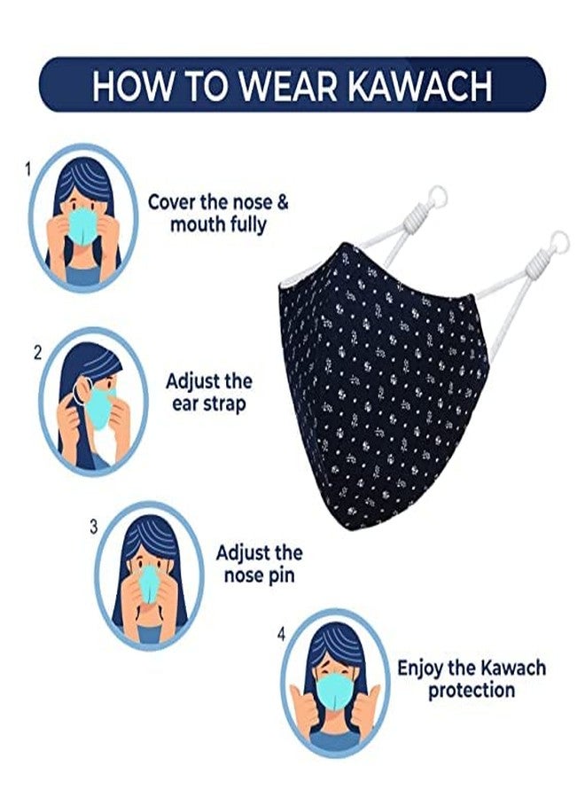 R&P Multi-Color Adjustable Cotton Mask for Kids (3yrs to 7yrs) - Pack of 3 - Image 3