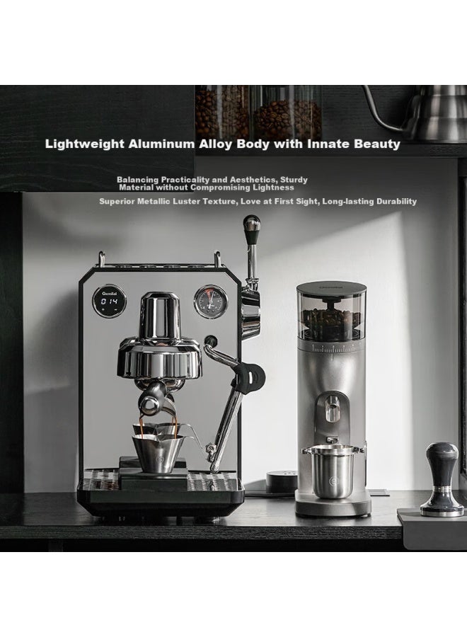 Gemilai Electric Coffee Grinder, Italian Coffee Bean Grinder, Grinding Machine, For Home And Commercial Use, G9010b, Ivory White - Image 2