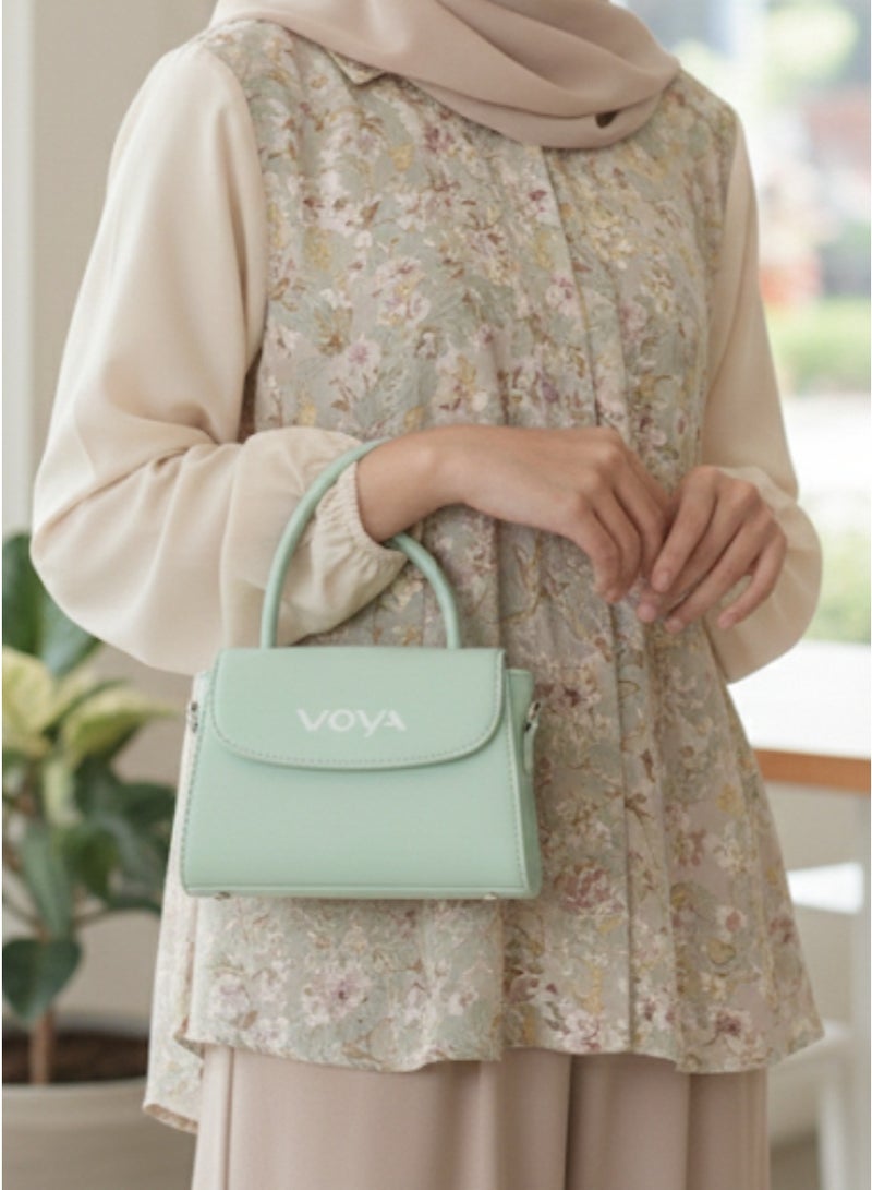 Voya Elegant Hand & Shoulder Bag - Mint Green - Image 1