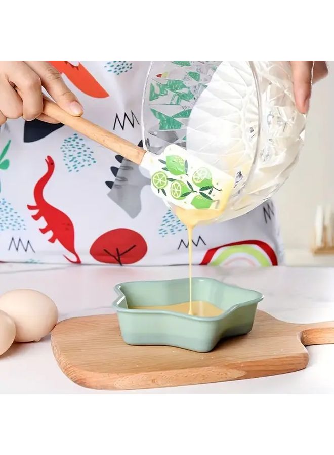 2pcs Large And Small Summer Fruit Lemon Pattern Cake Scrapers Matching Cream Spatulas Kitchen Bread Baking Tools - Image 2