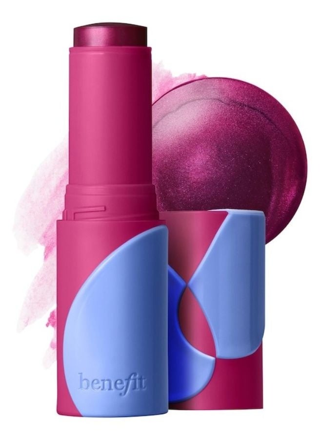 Benefit Juice Stick Dewy Gel Blush – Figgie (Cool Purple-Pink) 0.28 oz / 8 g | Hydrating Sheer Gel Blush Stick with Dewy Finish, Lightweight Buildable Color - Image 1