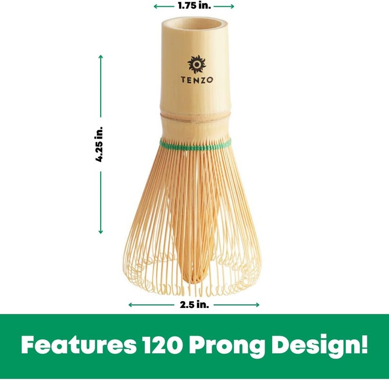 Tenzo Tea Tenzo Bamboo Whisk for Ceremonial Grade Matcha Green Tea - Authentic Traditional 100 Prong Bamboo Whisk - Image 3