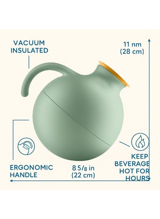 برايت ستون EVA SOLO Globe VJ 1.l White with 2 Collars (Sage Green) - Image 5