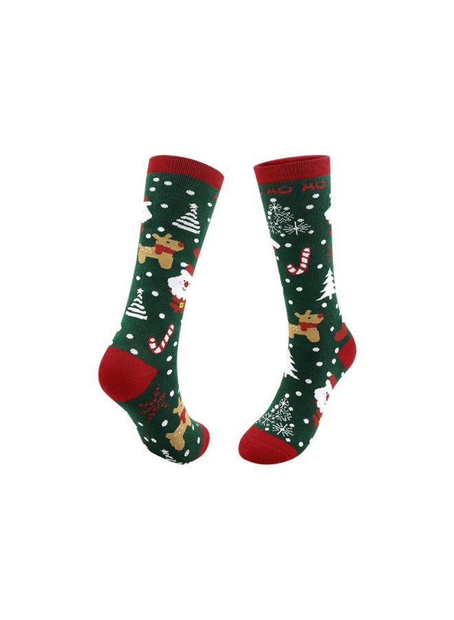 8216 Red/green Winter Children's Professional Ski Socks Anti-slip Breathable Medium/large Kids Long Snow Socks Sports Warm Snow Socks