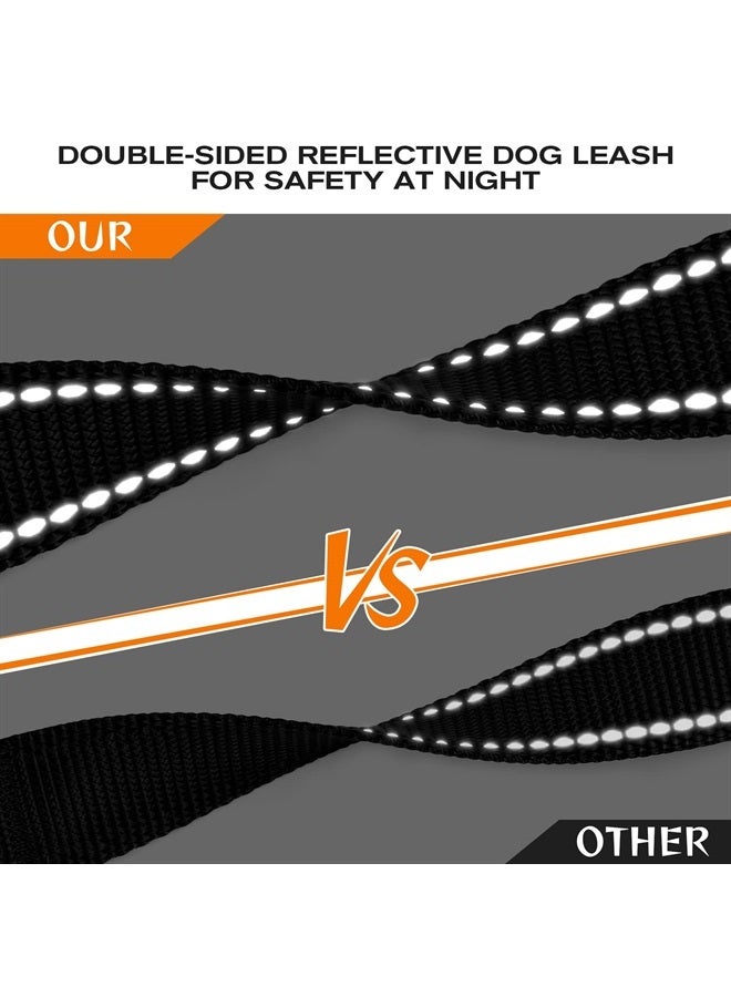 Joytale Double Handle Dog Leash, Double-Sided Reflective Dog Leashes for Night Safety, Heavy Duty Leash for Large and Extra Large and Medium Breed Dogs Outside Walking,5FT,Black - Image 5