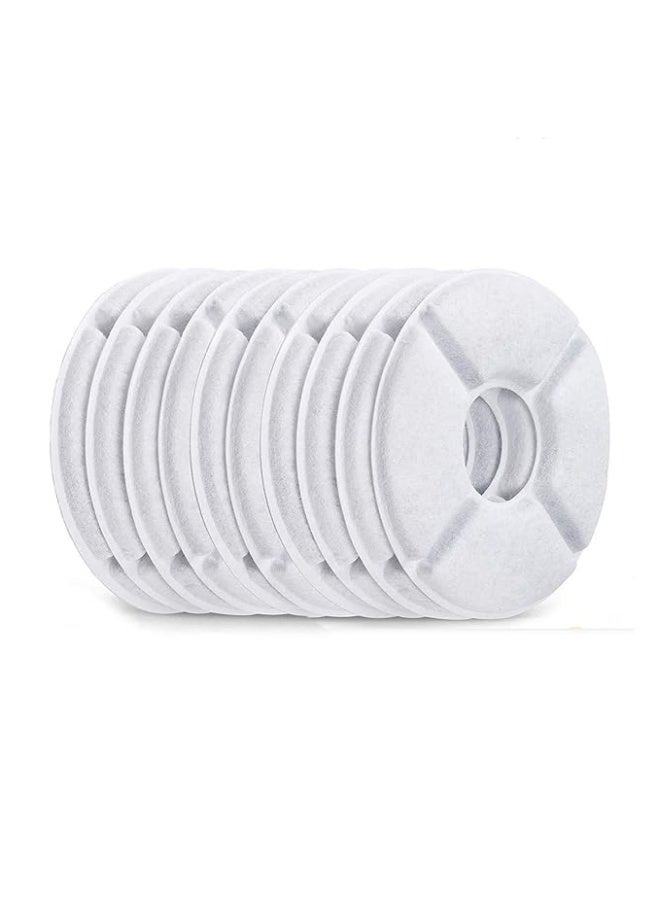 مرشحات نافورة مياه القطط، مرشحات استبدال الكربون لنافورة الزهور موزع مياه نافورة مياه القطط، 10 قطع - Image 1