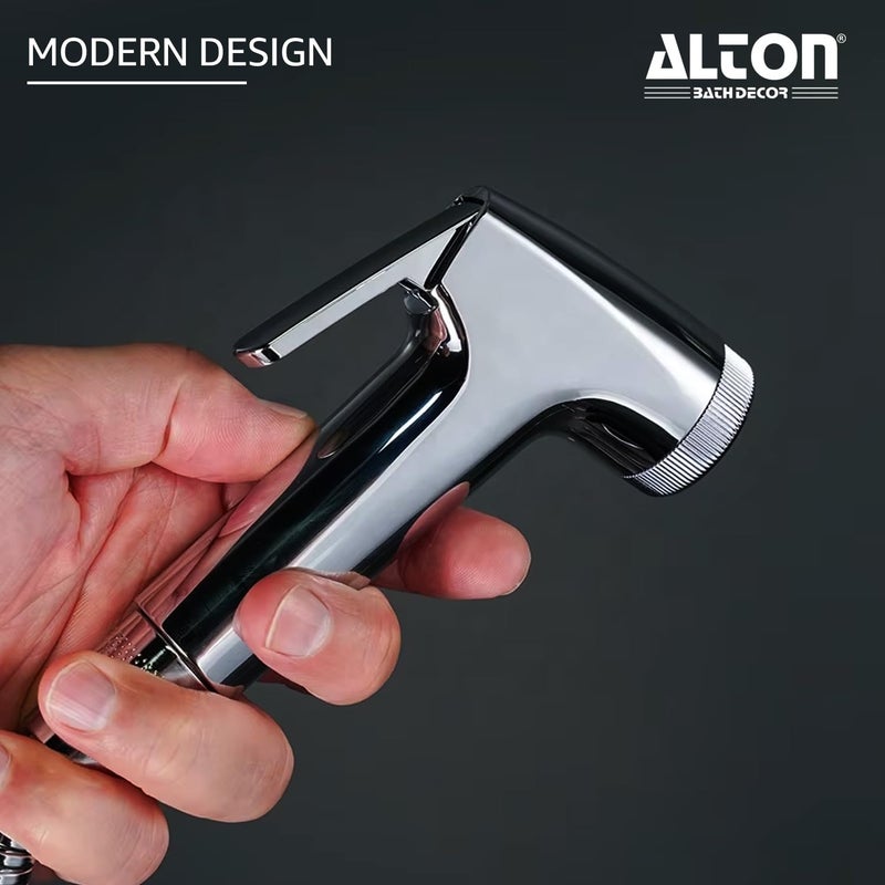 Alton ALTON SHR20120 ABS Health Faucet with 1.25 Meter Hose Pipe and Wall Hook, Chrome Finish - Image 3