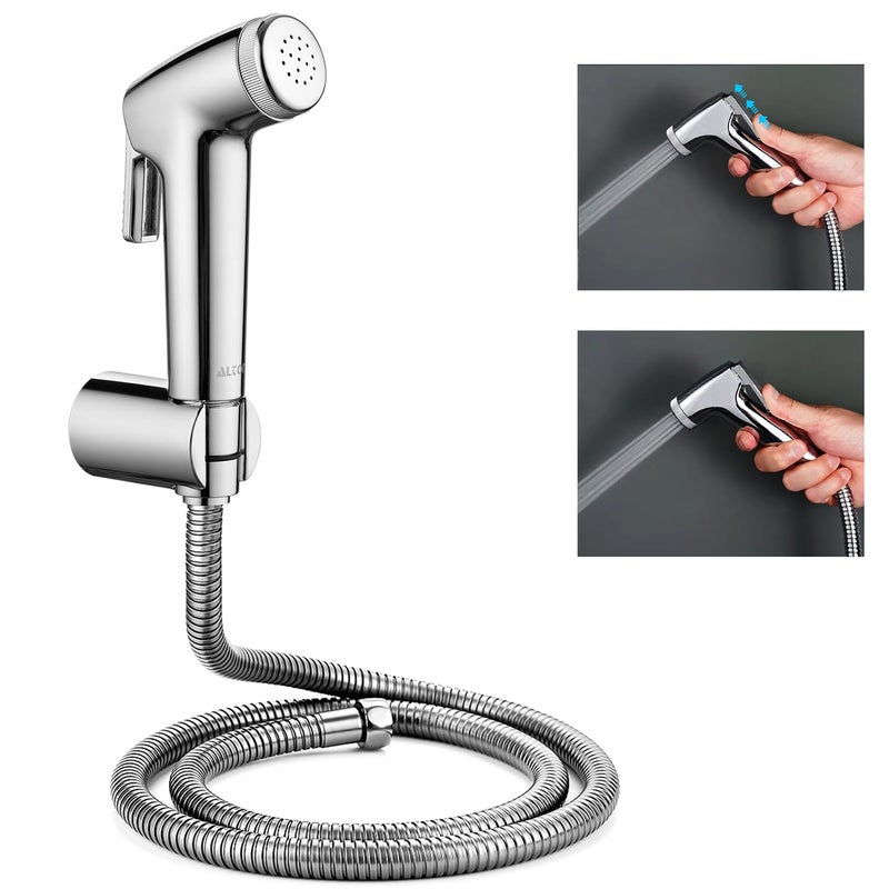 Alton ALTON SHR20120 ABS Health Faucet with 1.25 Meter Hose Pipe and Wall Hook, Chrome Finish - Image 1