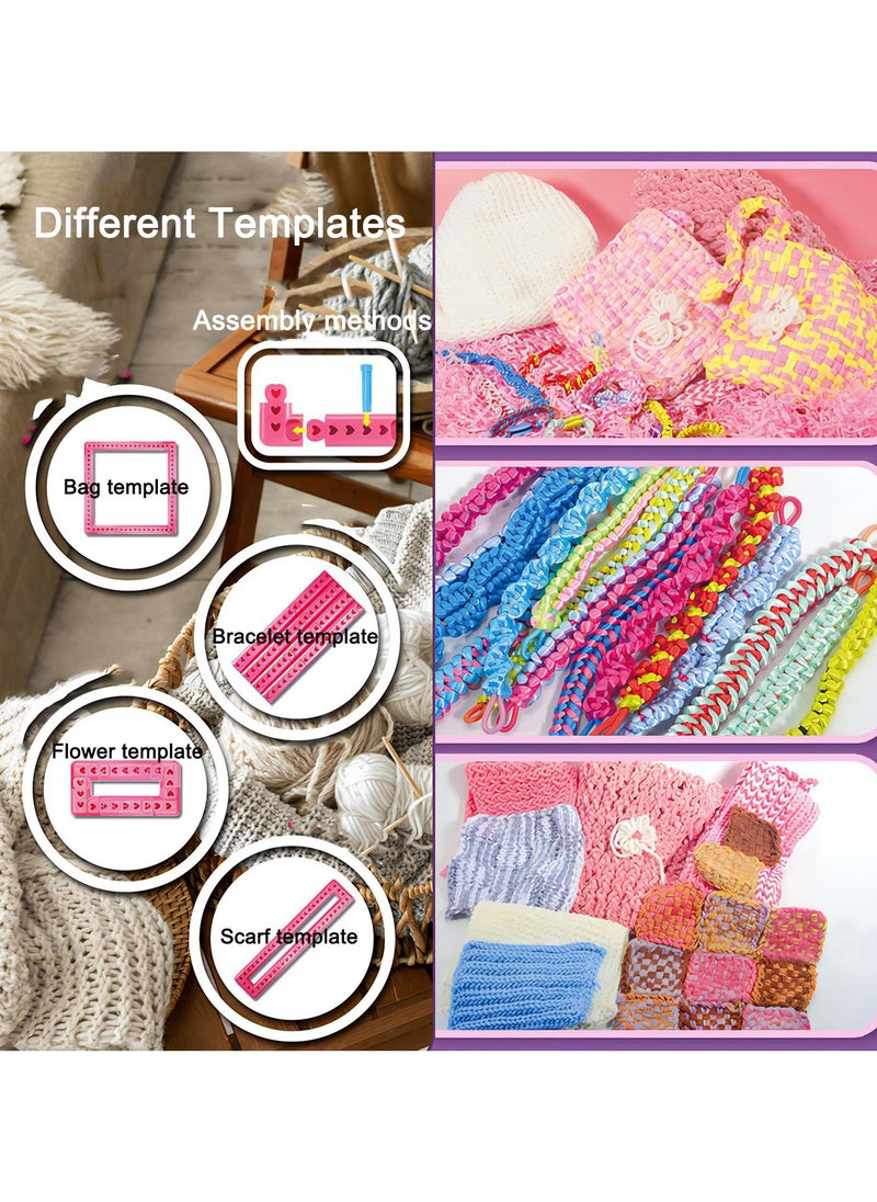LKTOCAFT - 2 In 1 DIY Arts and Crafts Kit for Kids Age 8-12, Knitting Set Craft Kit and Friendship Bracelet Making Kit for Girls, Popular Bracelets String Maker Toys Set,  Birthday Gifts for Girl - Image 1
