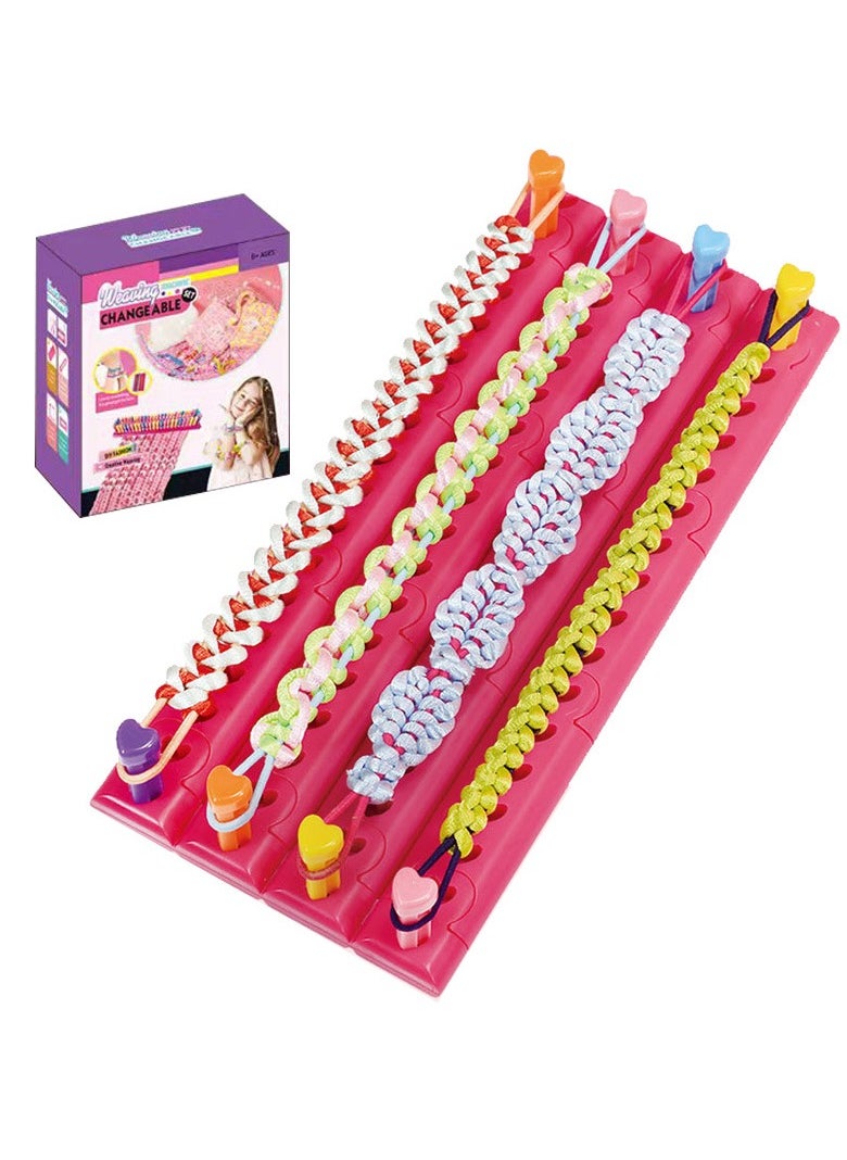 LKTOCAFT - 2 In 1 DIY Arts and Crafts Kit for Kids Age 8-12, Knitting Set Craft Kit and Friendship Bracelet Making Kit for Girls, Popular Bracelets String Maker Toys Set,  Birthday Gifts for Girl - Image 1