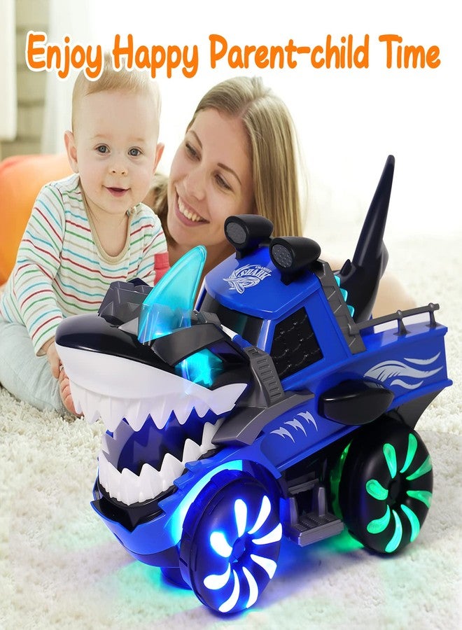 KidsMind Shark Toys for Baby, Monster Trucks for Toddlers 2-4 Flashing Light Up Shark Car with Music, Baby Blue Shark Monster Trucks Toys for Toddlers 1 3 4 5 6 Year Boys Kids Christmas Birthday Gift - Image 5
