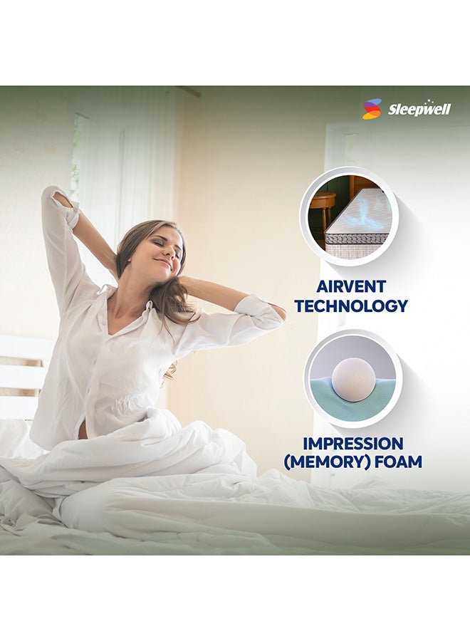 Sleepwell Ortho Pro Profiled Memory Foam | Orthopedic Matress with Acuprofile Zoning | Airvent Gel Cooling | Medium Firm Support | Neem Fresche Protection | 200x180x25 - Image 2
