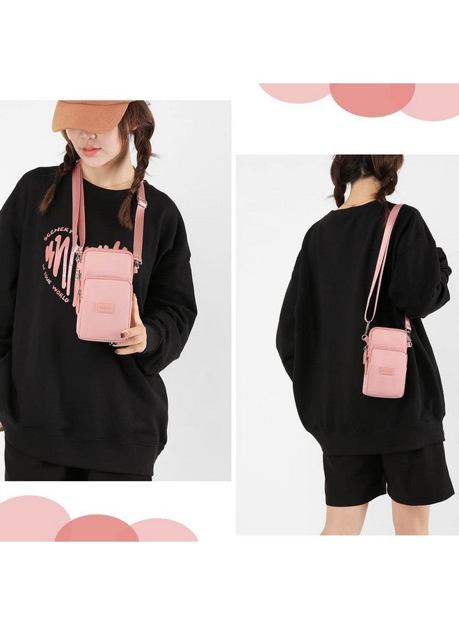 GUSTAVE¬Æ Pink Mini Wallet Shoulder Small Crossbody Phone Bag for Women with Earphone Cable Hole Wallet Clutch Bag for Women - Image 4