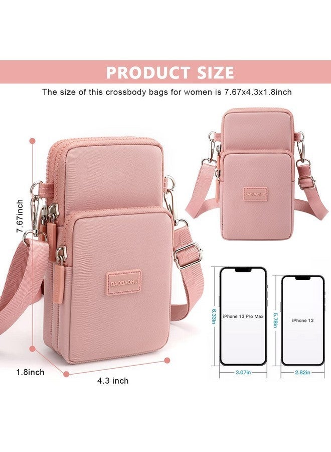 GUSTAVE¬Æ Pink Mini Wallet Shoulder Small Crossbody Phone Bag for Women with Earphone Cable Hole Wallet Clutch Bag for Women - Image 5