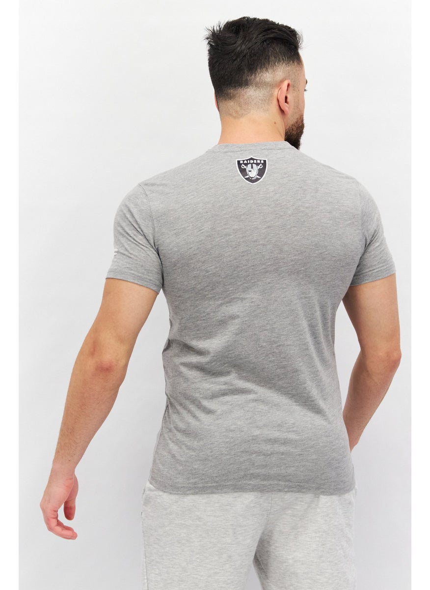 NFL - Men Sportwear Fit Brand Logo Short Sleeves Graphic Print T-shirt, Grey - Image 1