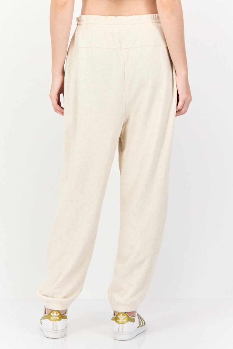 Aerie Women Regular Fit Plain Jogger Pants, Cream - Image 2