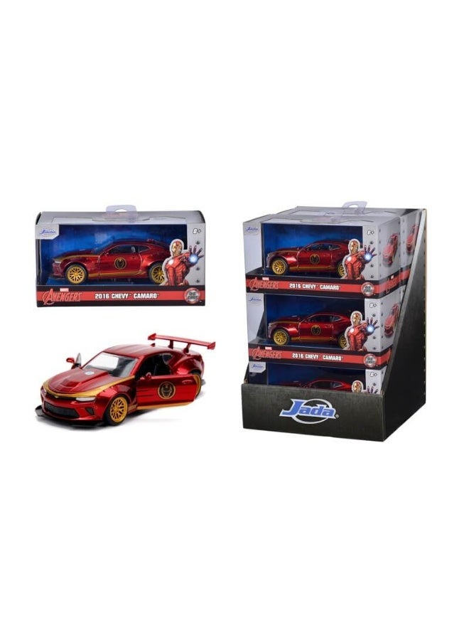 MARVEL Jada Marvel Avengers Iron Man 2016 Chevy Camaro Metal Die-cast Car (1:32) - Image 2