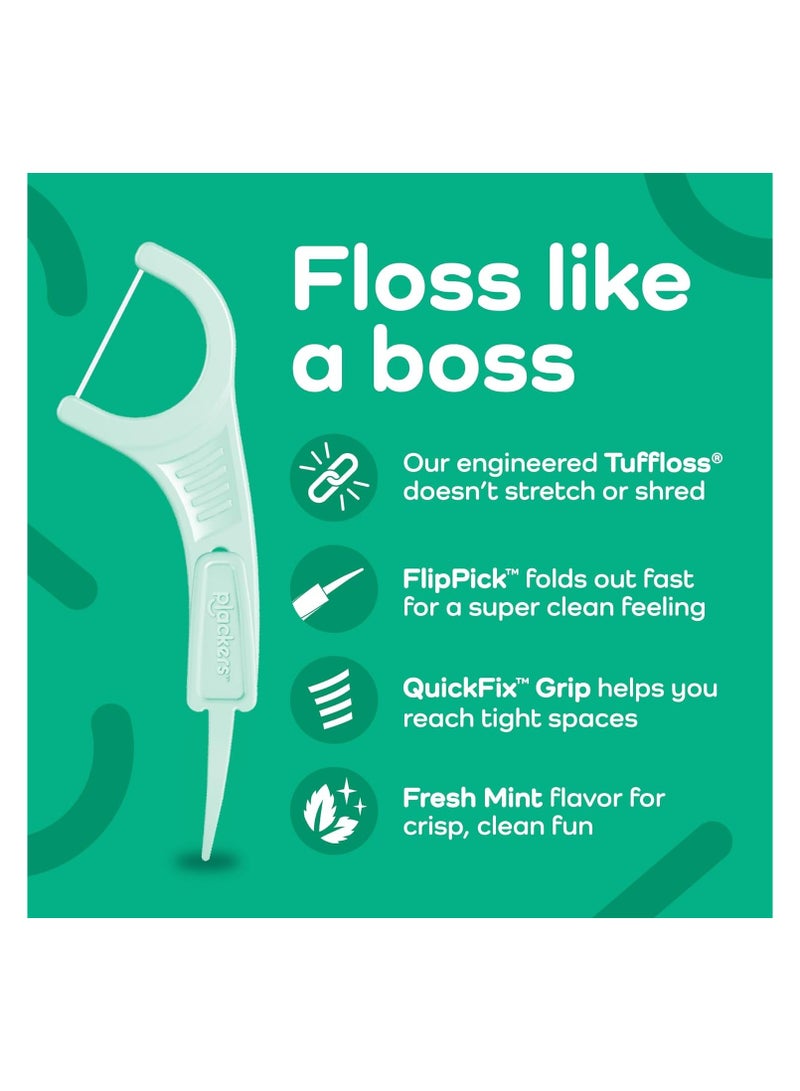 بلاكرز خيط تنظيف الأسنان ميكرو لاين من بلاكرز، فليب بيك قابل للطي، توفلوس، سهل التخزين مع إغلاق بسحاب مؤكد، نكهة النعناع المنعشة، 36 قطعة - Image 4