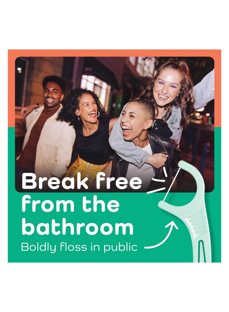 بلاكرز خيط تنظيف الأسنان ميكرو لاين من بلاكرز، فليب بيك قابل للطي، توفلوس، سهل التخزين مع إغلاق بسحاب مؤكد، نكهة النعناع المنعشة، 36 قطعة - Image 2