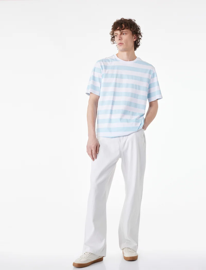 KOTON Cotton Striped T-Shirt