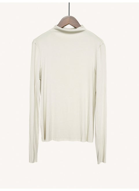 Original Casual Turtleneck Thickened Knitted Bottoming Shirt All-match Gloves Sleeve High Elastic Thermal Thread Top S23247