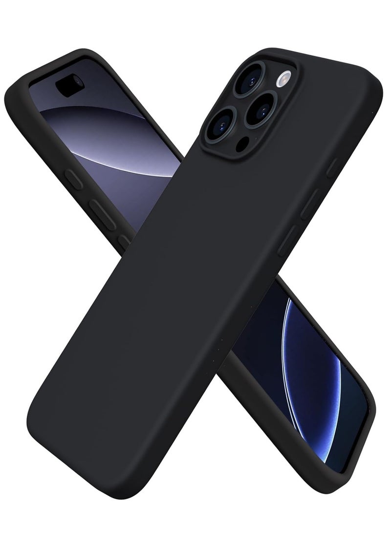 ELTRAZONE Black Liquid Silicone Case for iPhone 16 Pro Max 6.9" - Shockproof & Scratch-Resistant Protection - Image 1