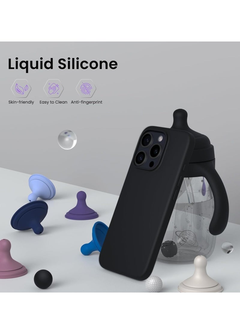 ELTRAZONE Black Liquid Silicone Case for iPhone 16 Pro Max 6.9" - Shockproof & Scratch-Resistant Protection - Image 3