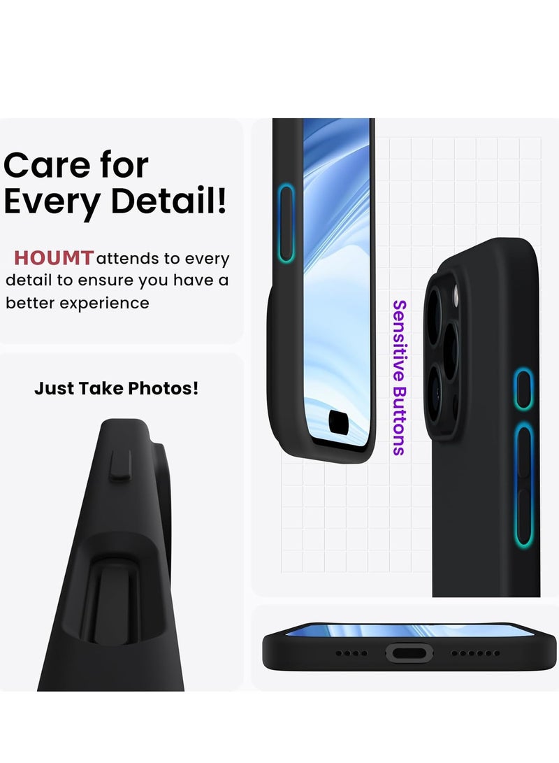 ELTRAZONE Black Liquid Silicone Case for iPhone 16 Pro Max 6.9" - Shockproof & Scratch-Resistant Protection - Image 5