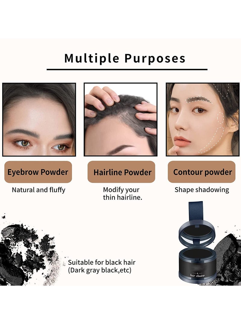 SOLARAE Hairline Powder Magical Instantly Hair Line Shadow Quick Cover Hair Root Concealer with Puff Touch Root Cover Up for Thinning Hair Waterproof 2Pcs - Image 4