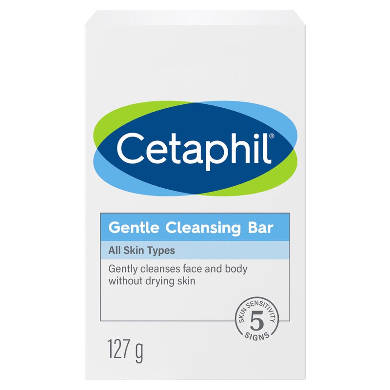 Cetaphil صابون تنظيف لطيف من سيتافيل، 4.5 أونصة، صابون مغذي لتنظيف البشرة الجافة والحساسة، غير مسبب للرؤوس السوداء، غير مهيج للبشرة الحساسة (قد يختلف التغليف) - Image 1