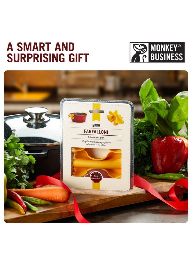 Monkey Business Farfalloni-Shaped Pot Holders - Mini Silicone Pinch Mitts | Fun Silicone Pot Gripper & Kitchen Gadget | Quirky Pasta-Inspired Kitchen Gadgets Collection - Image 4