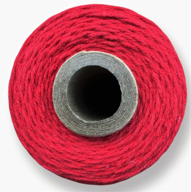 MARI - Recycled Cotton Crochet Yarn - Regular Yarn - Red - 100 Grams - 200 Metres. - Image 3