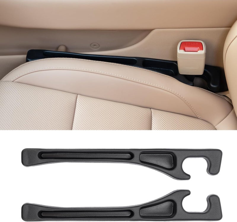 Dyale Car Seat Gap Filler 2 Pack, No Drop Seat Guard for Cars SUVs Trucks, Car Accessories Interior for Between Seat and Console, Prevent Stop Cellphone Wallet Keys Coins and Card from Dropping-Black - Image 1