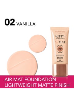 BOURJOIS PARIS Always Fabulous Air Mat Foundation - 002 - Vanilla, 30ml  - Image 2
