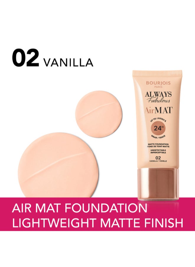 BOURJOIS PARIS Always Fabulous Air Mat Foundation - 002 - Vanilla, 30ml  - Image 2