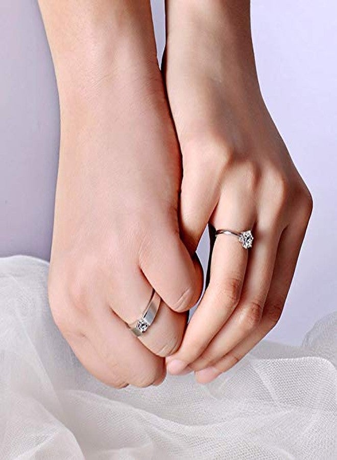 Uloveido His and Hers Amazing Love Heart Matching Wedding Band Rings for Couples Graduation Rings for friend and friend Nice for Lover Couple J002M (Men Size 11, Women 9) - Image 3