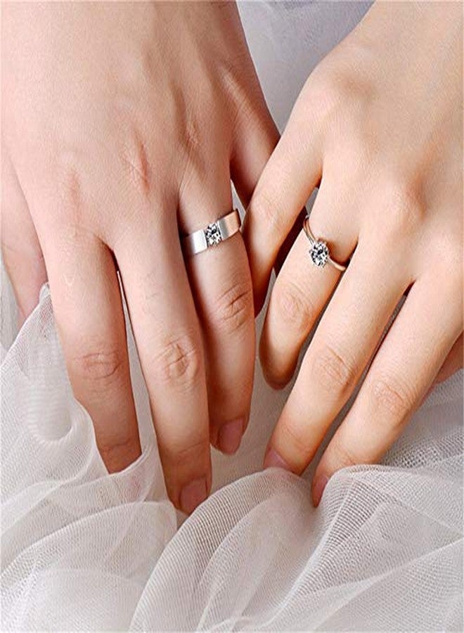 Uloveido His and Hers Amazing Love Heart Matching Wedding Band Rings for Couples Graduation Rings for friend and friend Nice for Lover Couple J002M (Men Size 11, Women 9) - Image 2