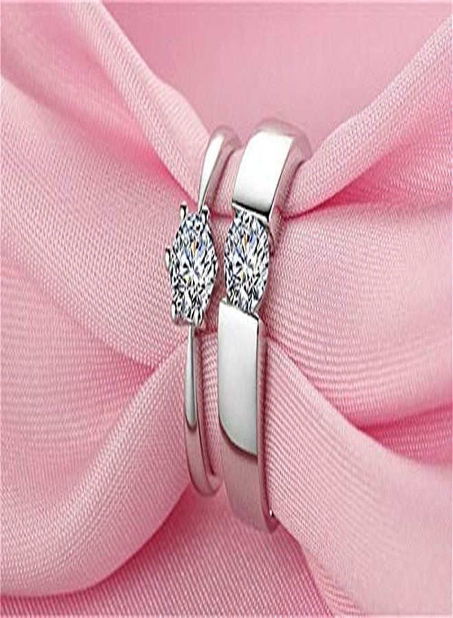 Uloveido His and Hers Amazing Love Heart Matching Wedding Band Rings for Couples Graduation Rings for friend and friend Nice for Lover Couple J002M (Men Size 11, Women 9) - Image 4