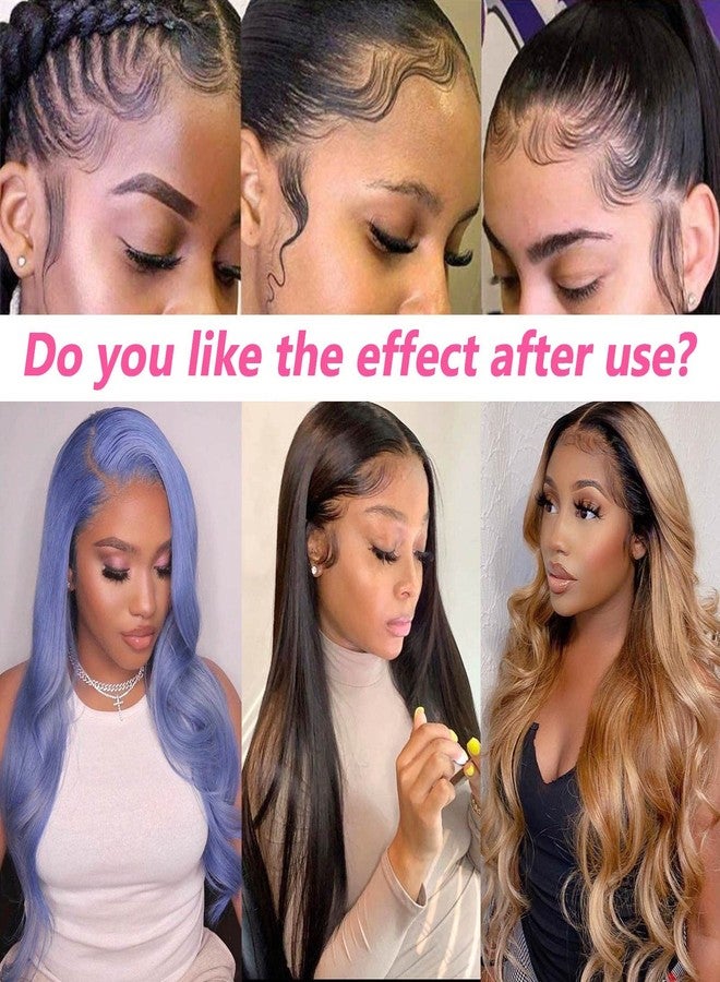 إكستريند وشاحان من الساتان بحواف من إكس تريند للشعر المستعار بطول 58 بوصة، وشاح نسائي لتثبيت الشعر المستعار الدانتيل، لفافة شعر مانعة للانزلاق، شريط تثبيت للشعر المستعار لليوجا والمكياج والعناية بالبشرة والرياضة (قطعة واحدة وردية#+قطعة واحدة سوداء#) - Image 5