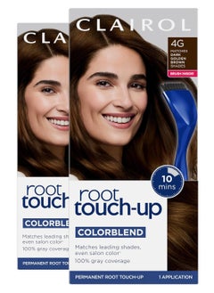 CLAIROL Root Touch-Up by Nice'n Easy Permanent Hair Dye, 4G Dark Golden Brown Hair Color, Pack of 2  - Image 1