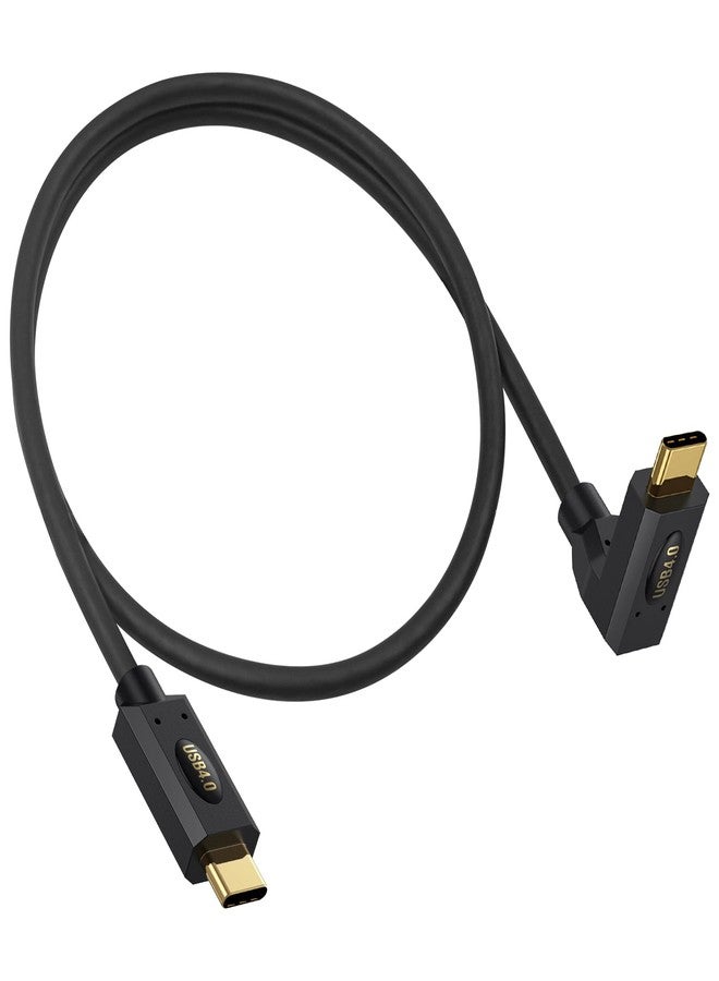 Poyiccot 240W USB C to USB C Cable 2ft, 90 Degree Up Down Angle USBC to USBC Fast Charging Cord, 40Gbps Type C to Type C Cable Support 8K@60Hz Video for Thunderbolt 4, MacBook Pro/Air, Laptop - Image 1