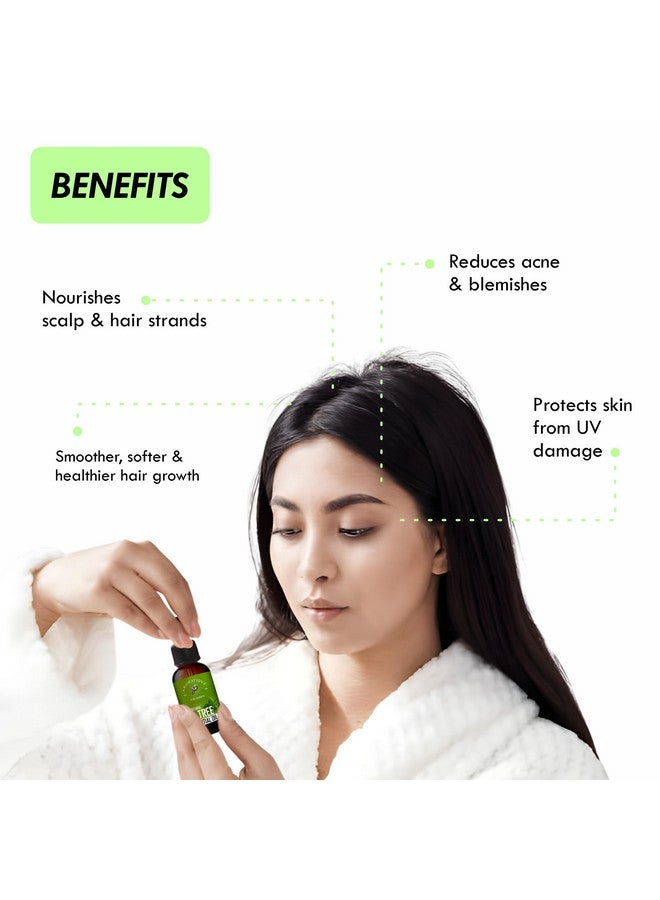 AROMATIQUE Aromatique Tea Tree Oil for Face - Tea Tree Essential Oil for Skin, Hair Growth, Scalp, Acne - Tea Tree Oil 15 ml - Image 2