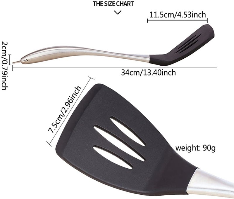 UNIQUE CART® Skimmer Slotted Spoon Slotted Ladles Slotted Spatula Turner with Stainless Steel Handle, Heat Resistant Cooking Utensils for Kitchen Cooking Utensils - Image 5