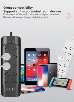 Sharpdo British Standard Power Socket for Home and Office Wiring 8-Hole Socket with 4 USB Sockets  - Image 4