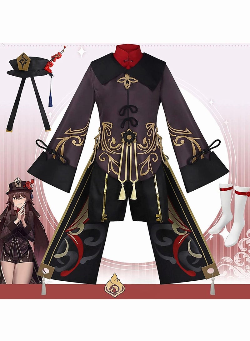 Genshin Impact Hutao Cosplay Costume Dress Game Uniform Set For Women - Image 3